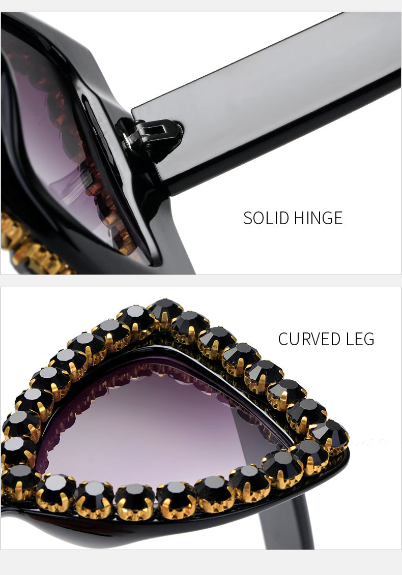 Damen Glamouröse Sonnenbrille mit Kristallverzierung Brehn
