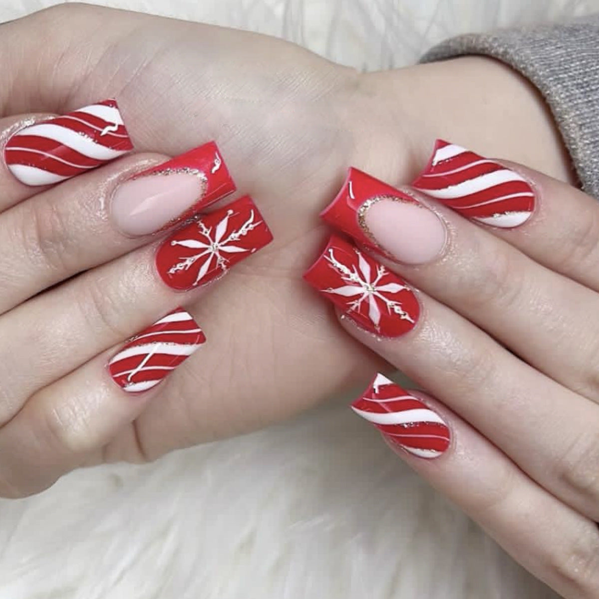 Festliches Winter-Thema Nagelkunstdesign Brehn