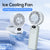 Unisex Handheld Rechargeable Cooling Fan with Smart Display Brehn