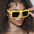 Damen Sonnenbrille im modernen, rechteckigen Design mit hoher UV-Schutzfunktion Brehn