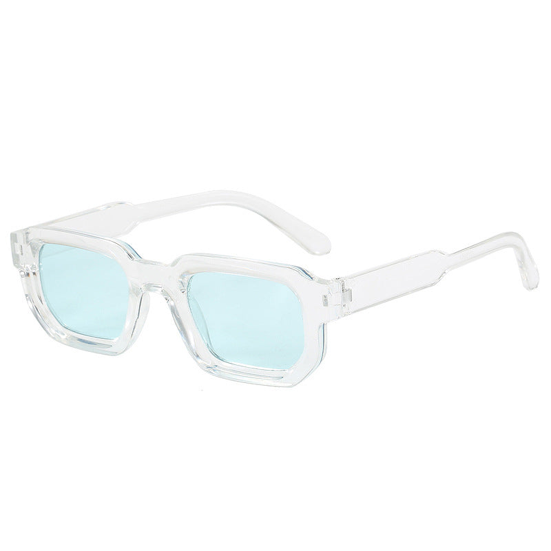 Damen Modische quadratische Sonnenbrille mit klarem Rahmen Brehn