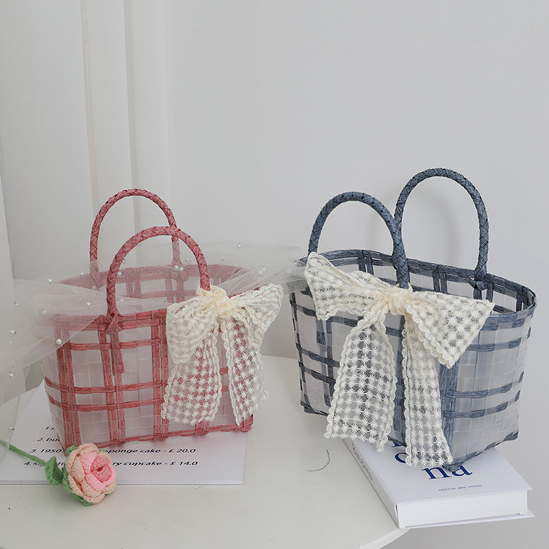Damen Florale Korbtasche mit Spitze Brehn