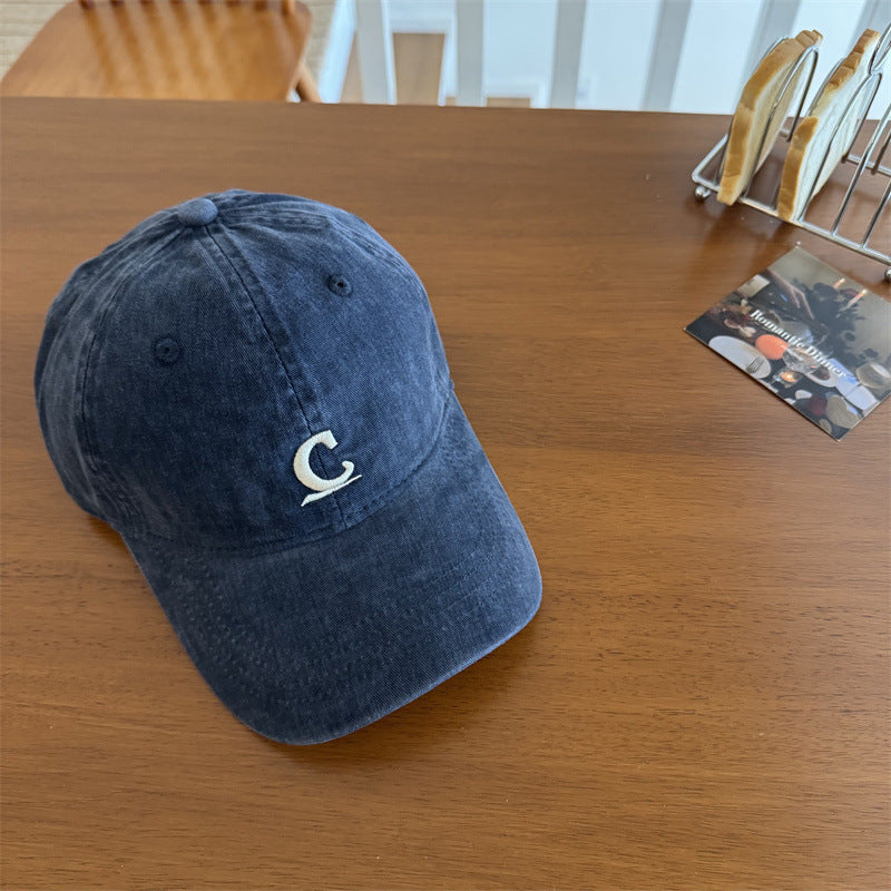 Herren Vintage-inspirierte gewaschene Denim-Cap Brehn