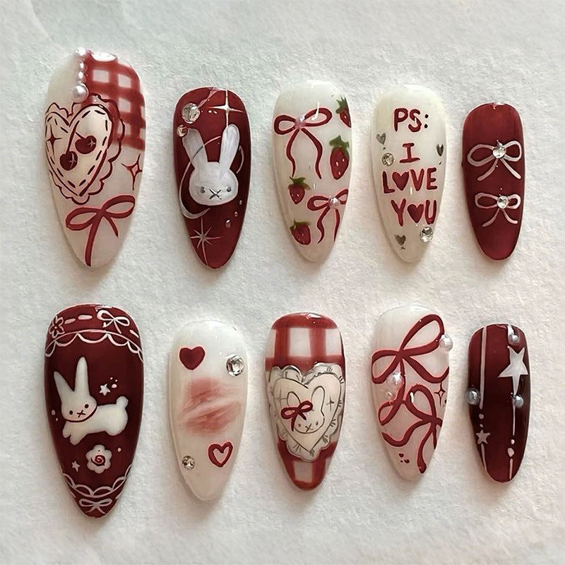 Themenbezogenes Unterwasser-Nagelkunst Press-On Set Brehn