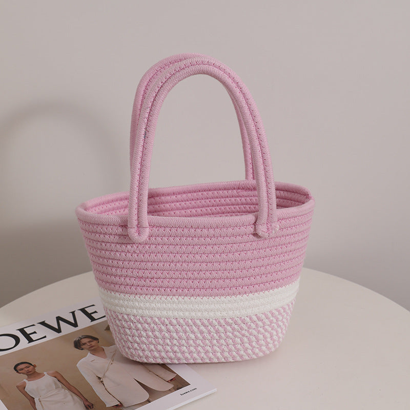 Damen Modische Strandtasche aus geflochtenem Damenmaterial Brehn