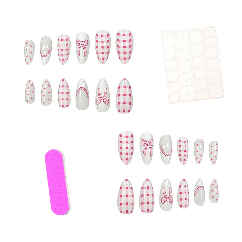 Dekorative Rosa Schleife Nagelkunst Verbesserungen Brehn