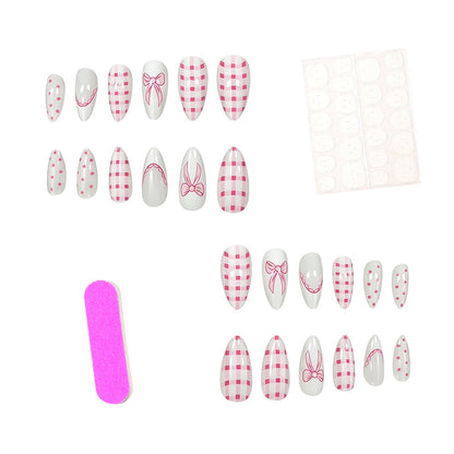 Dekorative Rosa Schleife Nagelkunst Verbesserungen Brehn