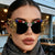 Damen extravagante Glamour-Sonnenbrille mit kunstvollen Verzierungen Brehn