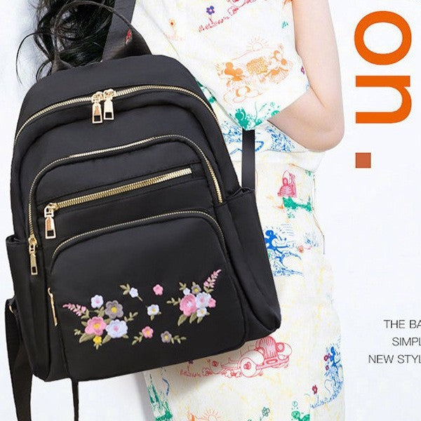 Frauen Floral Bestickter Rucksack Brehn