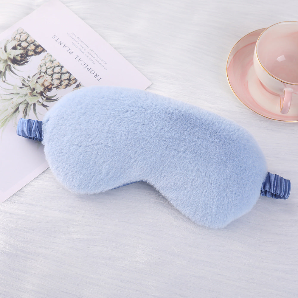 Damen nan kuschelige Schlafmaske aus Plüsch mit verstellbarem Elastikband und lichtundurchlässigem Innenfutter Brehn