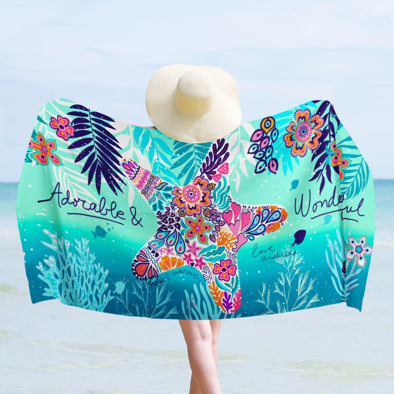 Luxus Strandtuch mit dynamischem Wellendesign Brehn