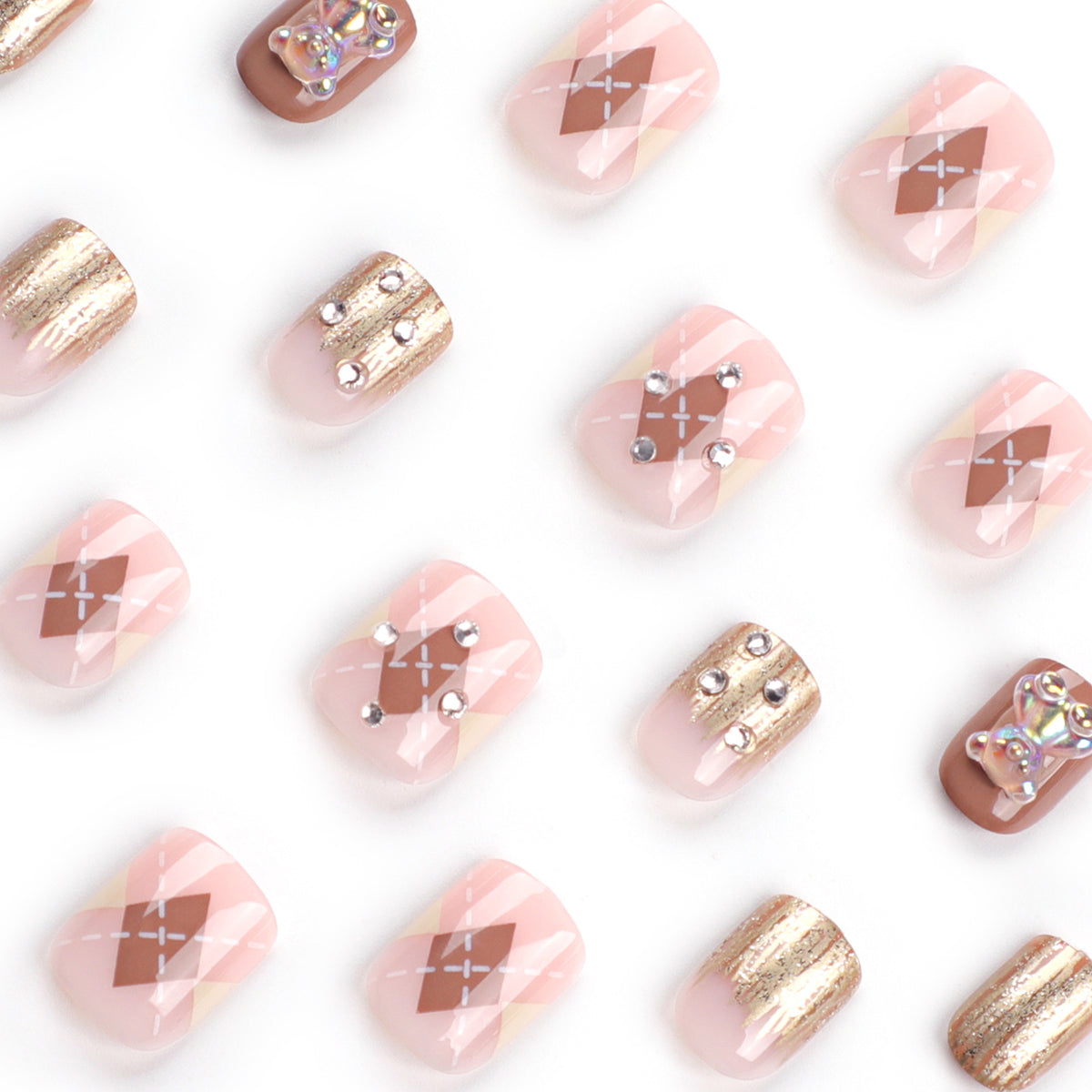 Kunstvolle Nagelkunst mit elegantem Blüten-Design und Glitzerakzenten Brehn