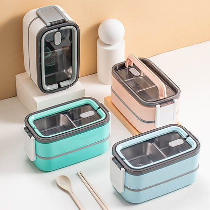 Multi-Compartment Lebensmittel Aufbewahrung Bento Behälter mit sicherem Verriegelungsmechanismus
