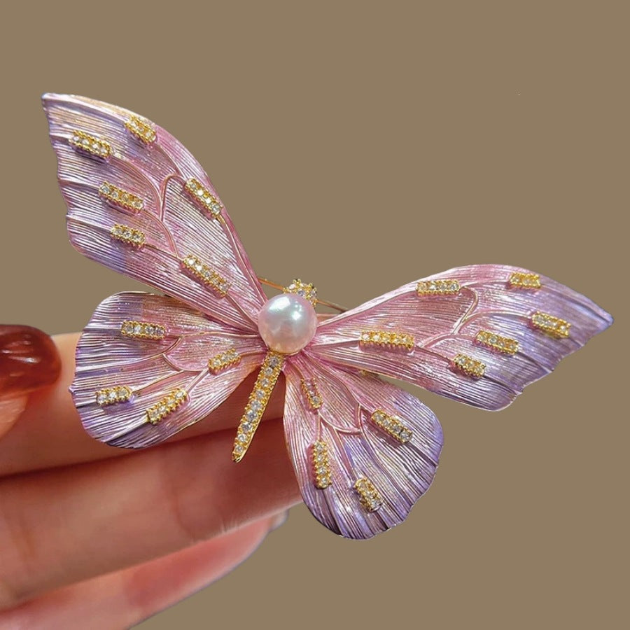 Elegante Schmetterlingsbrosche Brehn