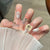 Glamouröse mit Rhinestones verzierte Nagelkunstverlängerungen Brehn