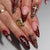 Künstlerisches Stiletto Press-On Nagelset mit Marienkäfer-Motiv Brehn
