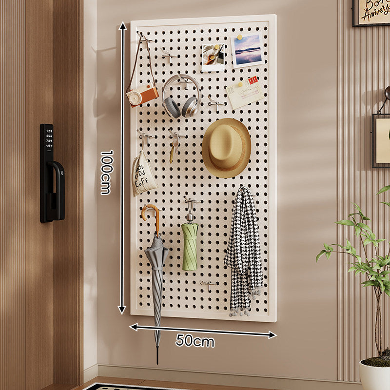 Wandmontierter großes perforiertes Metall-Lochplatte-Organizer-Panel für Eingangsbereich