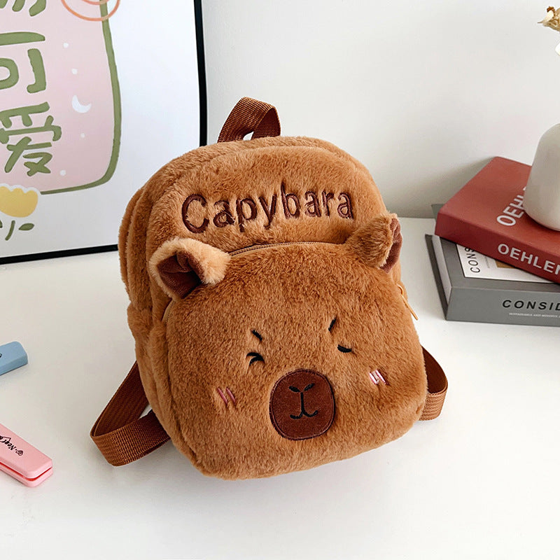 Plüsch Capybara-Themen Mini Rucksack