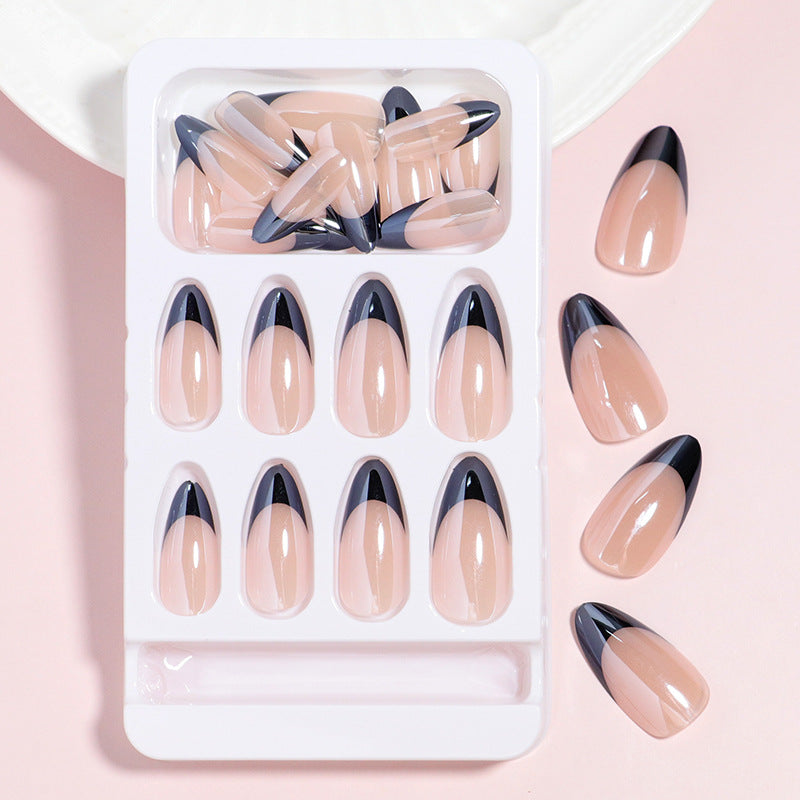Elegantes French Tip Press-On Nail Art Set Brehn