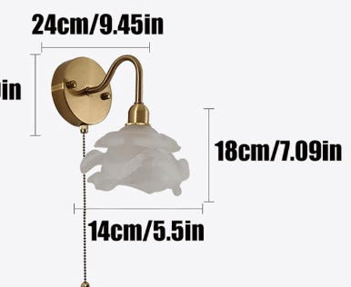 Elegante florale Wandlampe