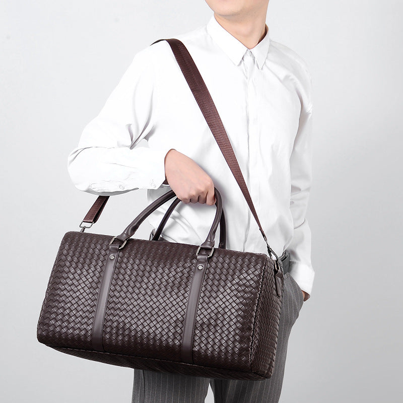 Gewebte Leder Reise-Tasche Brehn