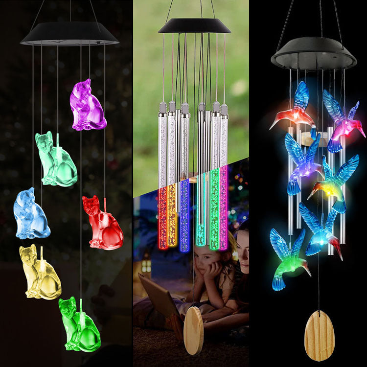 LED Solar Schmetterling Windspiel Garten Hängelampe Brehn