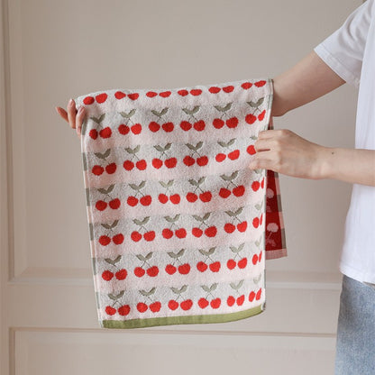 Weiches Jacquard-Gästetuch mit Kirschmuster Brehn