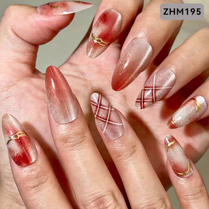 Premium Designer Press-On Nail Set Brehn