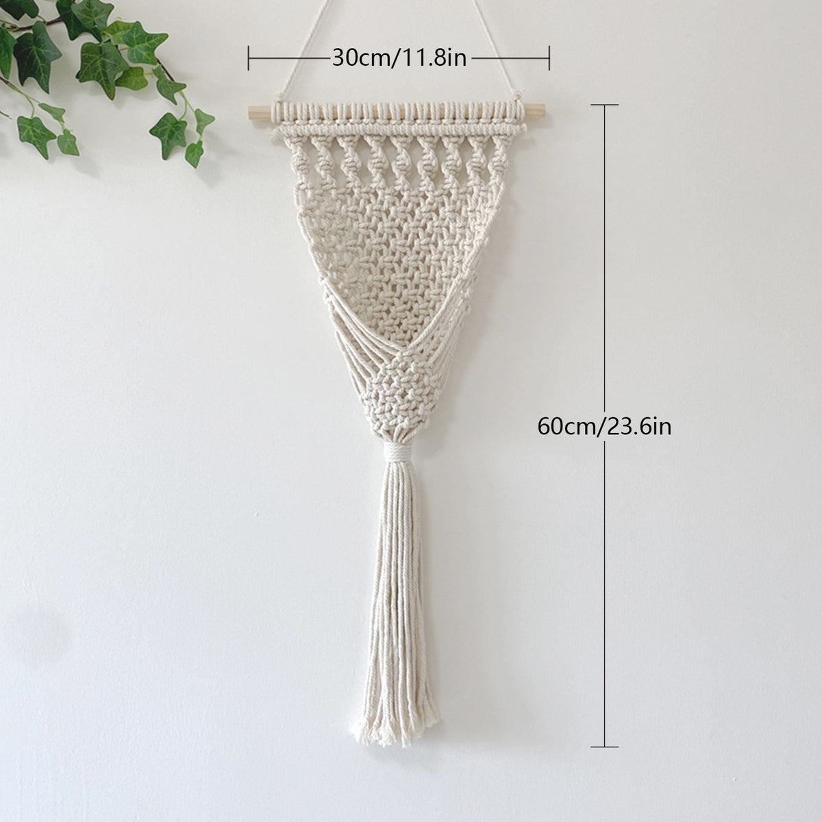Dekorative Makramee Wandbehang mit eleganten Fransenquasten Brehn
