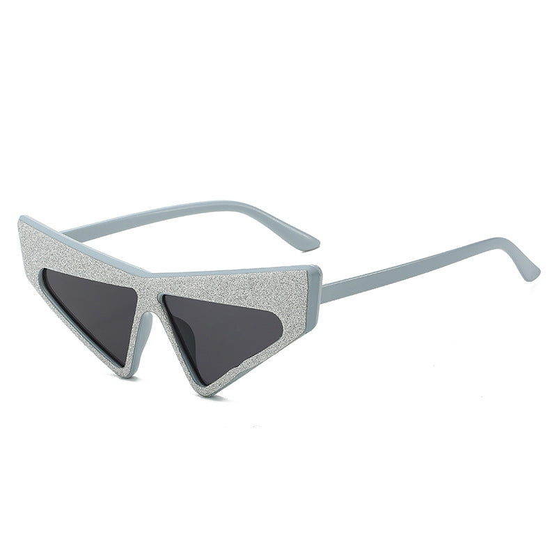 Damen futuristische Sonnenbrille mit glitzerndem Rahmen Brehn
