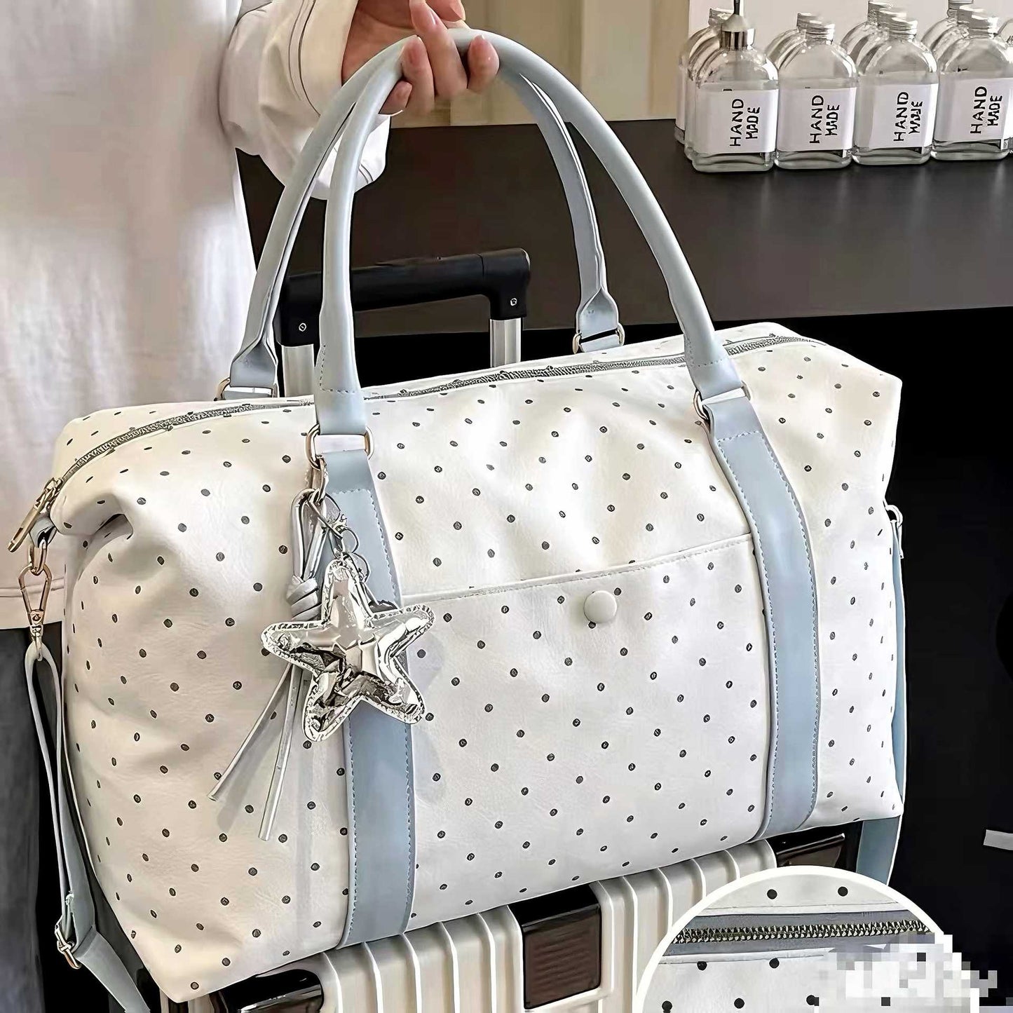 Stylische gepunktete Reis-Duffle-Tasche Brehn