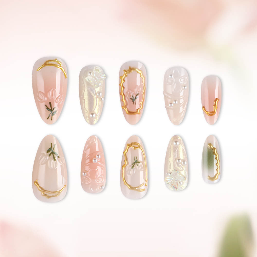 Künstlerische Gel-Nagelverlängerungen Brehn