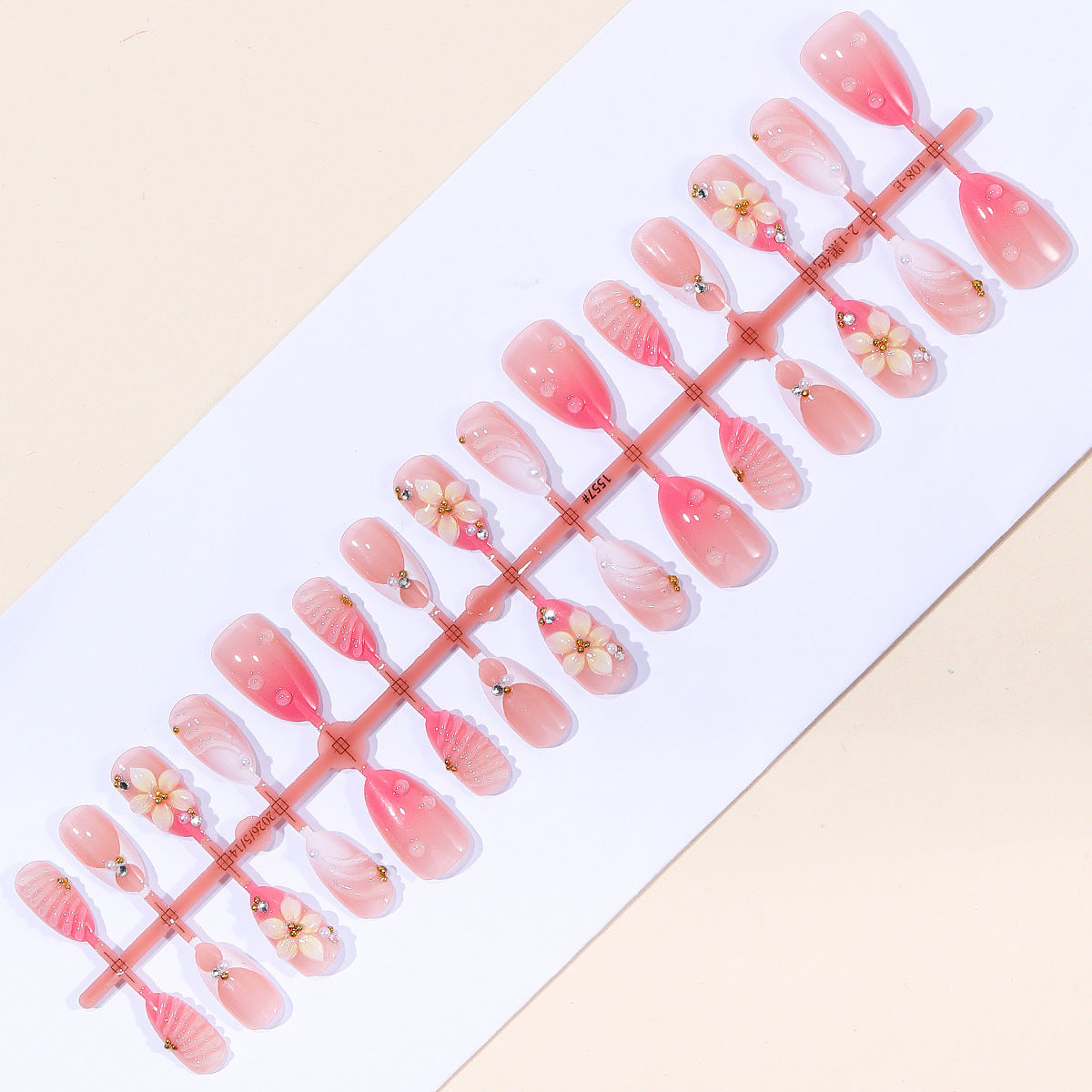 Elegante florale Acryl-Nagelverlängerungen Brehn 1789713211