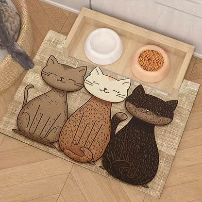 Süßes Katzen-Themen-Futtermatte