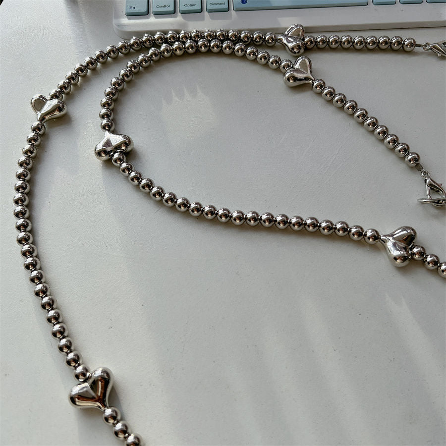 Stylische Herz-Akzent Perlen-Brillenband Brehn