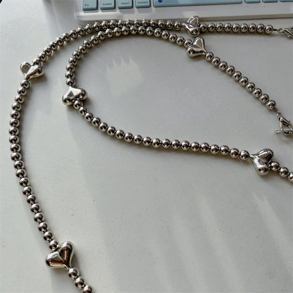 Stylische Herz-Akzent Perlen-Brillenband Brehn