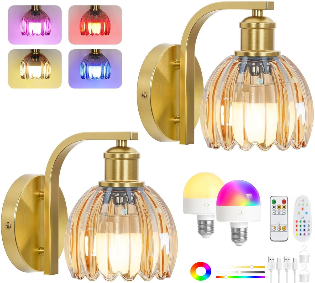 Farbwechselnde LED-Wandlampe