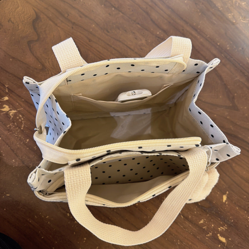 Canvas-Shopper mit Niedlichen Hasenapplikationen Brehn