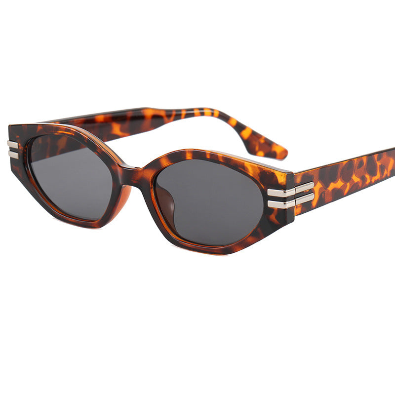 Damen auffällige Vintage-Sonnenbrille mit asymmetrischem Rahmen Brehn