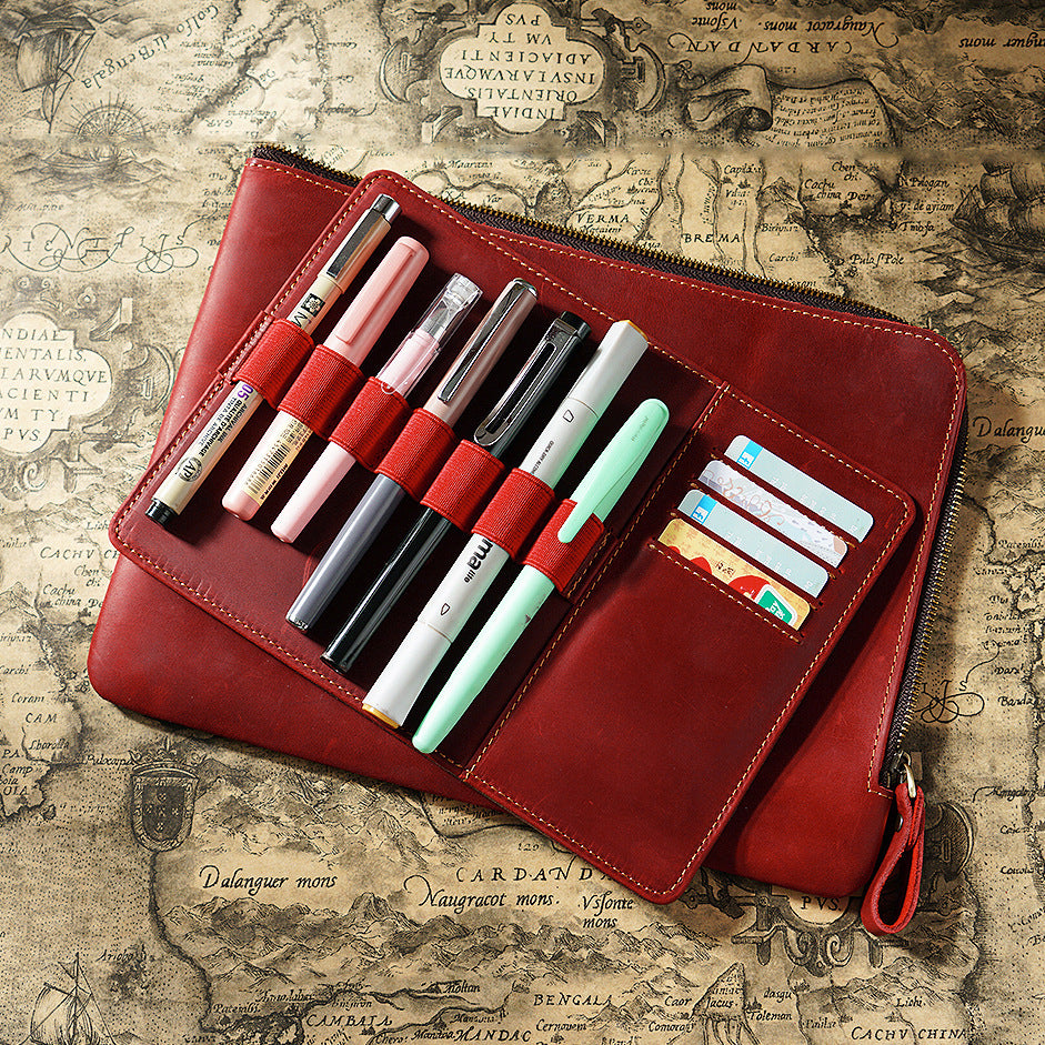 Leder Stifte-Organizer