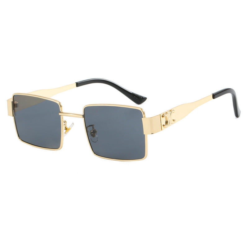 Damen modische rechteckige Sonnenbrille mit hochwertigem Metallrahmen und polarisierenden Gläsern Brehn