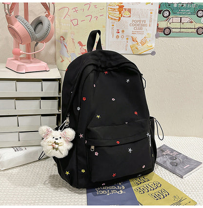 Bestickter gemusterter Schulrucksack