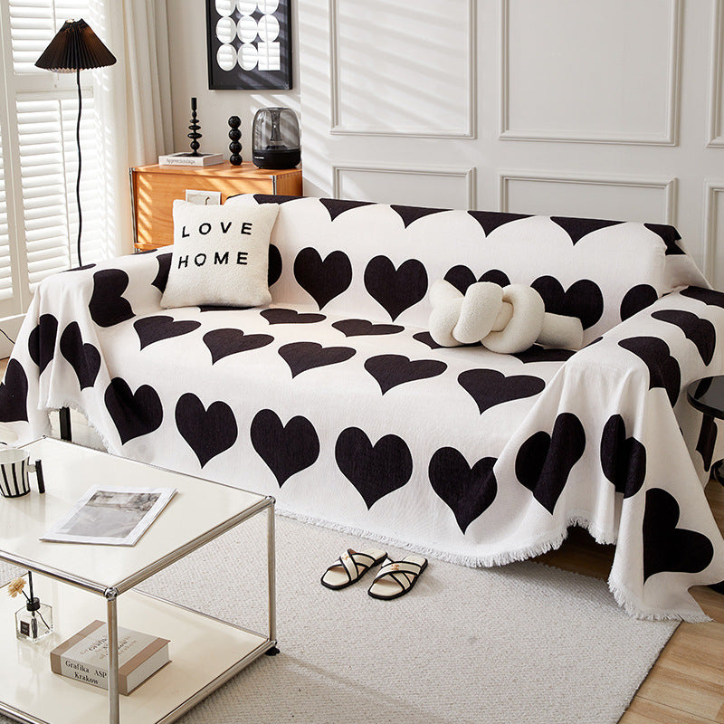 Herz Muster Sofa Wurfdecke