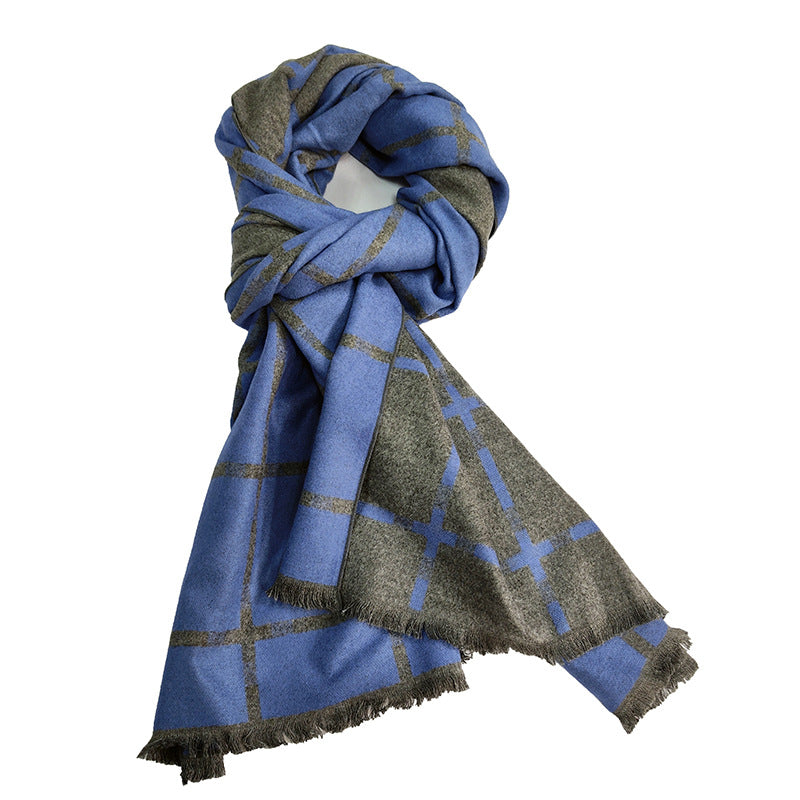 Damen Eleganter und warmer Schal mit geometrischem Muster Brehn