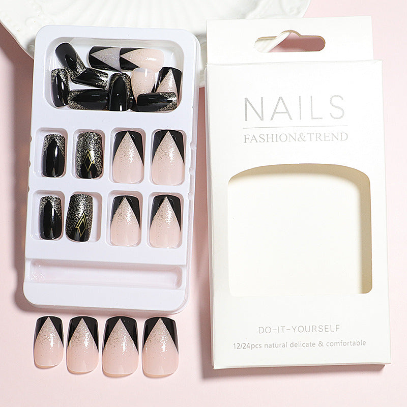 Elegantes Press-On Nagelkunstset mit geometrischem Design Brehn