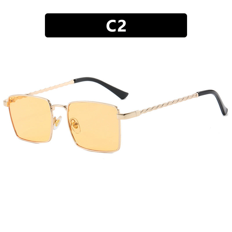Damen quadratische Sonnenbrille mit elegantem Metallrahmen Brehn