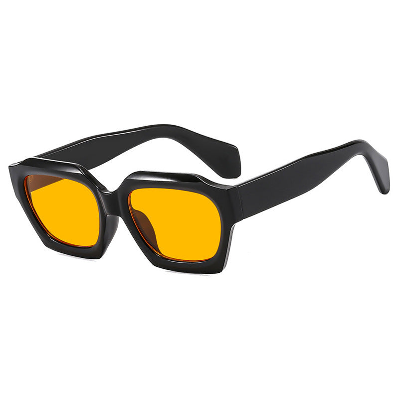 Damen trendige geometrische Sonnenbrille mit einzigartigem Design Brehn