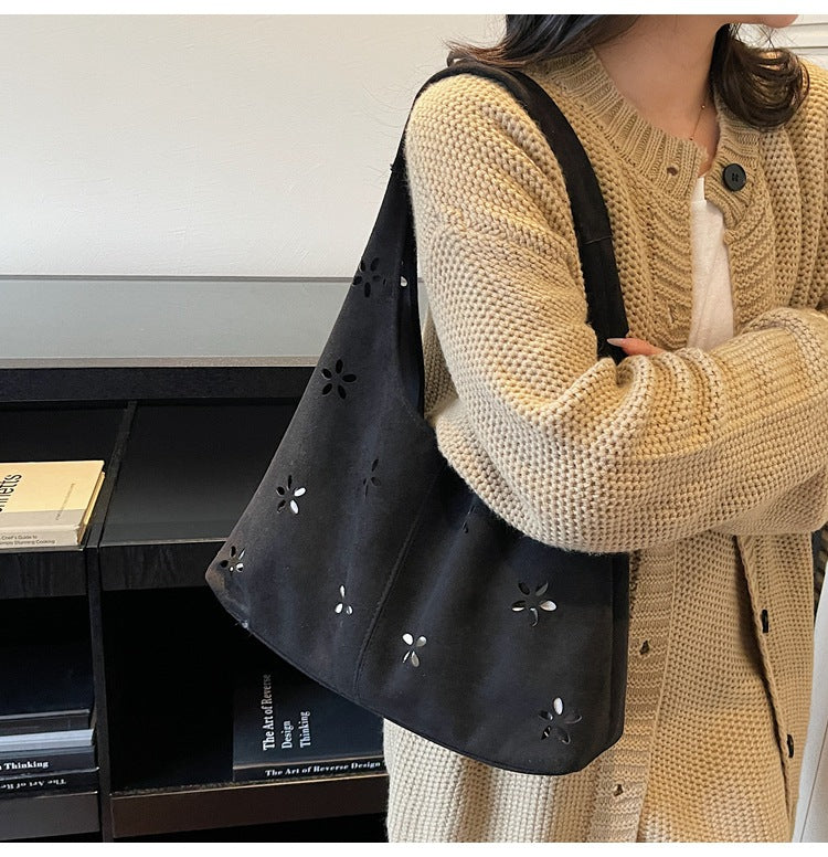 Blumen-Ausschnitt Lässige Tasche Brehn