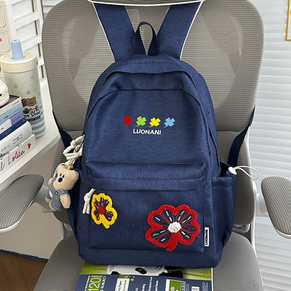 Bestickter floraler Design-Schulrucksack