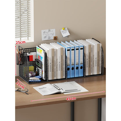 Mesh Desktop Multi-Compartment Datei- und Schreibwarenorganisator mit Stiftbecher